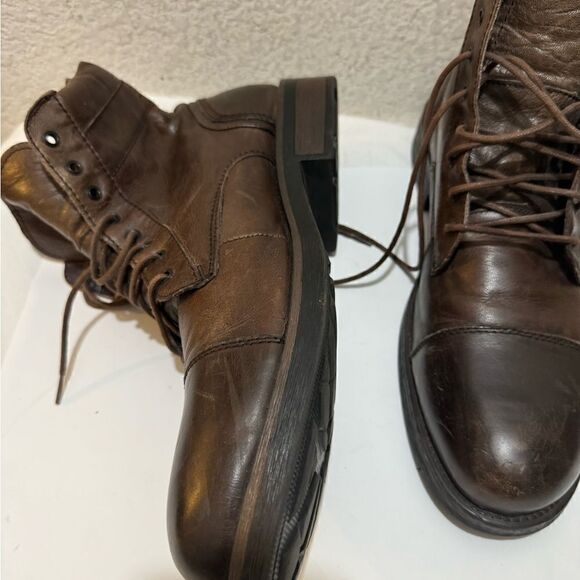 J. Murphy By Johnston & Murphy Mens Size 12 Ankle Boots Brown Leather - Picture 5 of 13